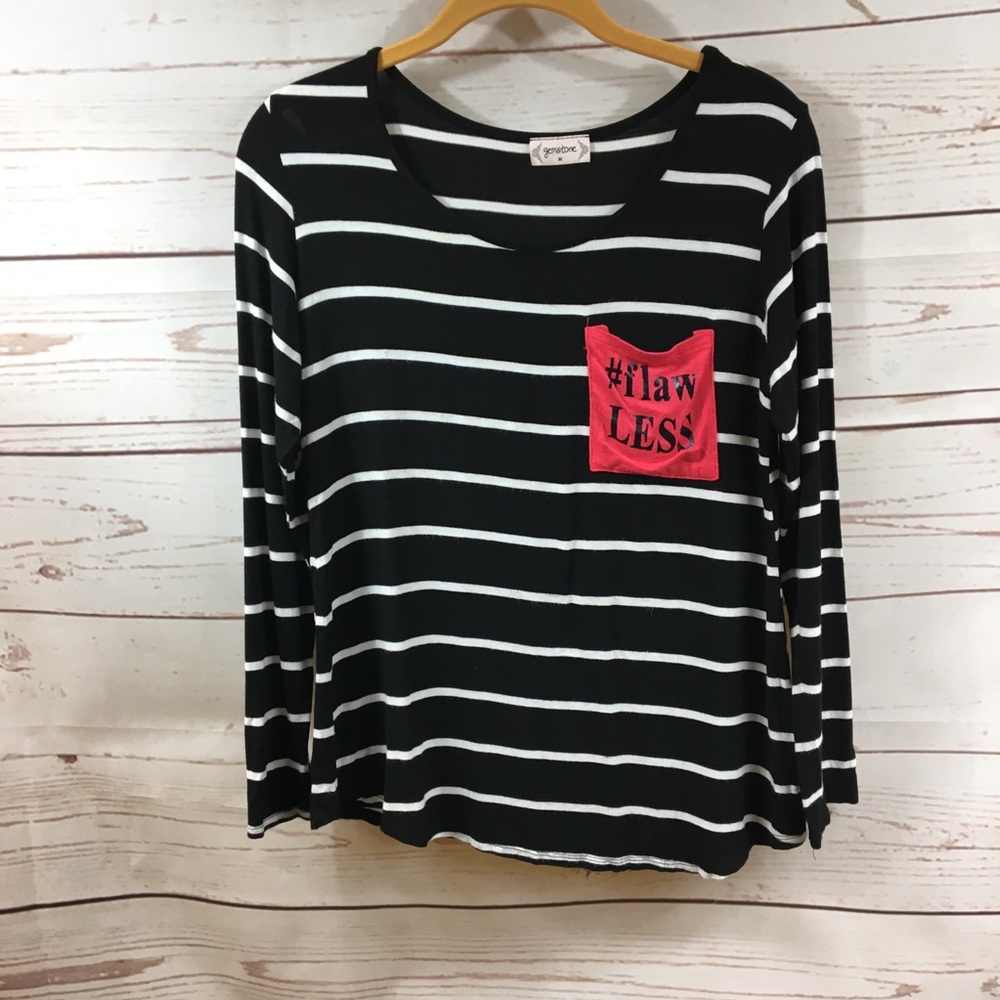 Ladies Gemstone Striped Top